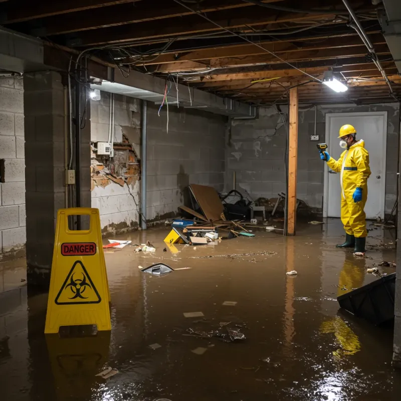 Flooded Basement Electrical Hazard in Panama City, FL Property